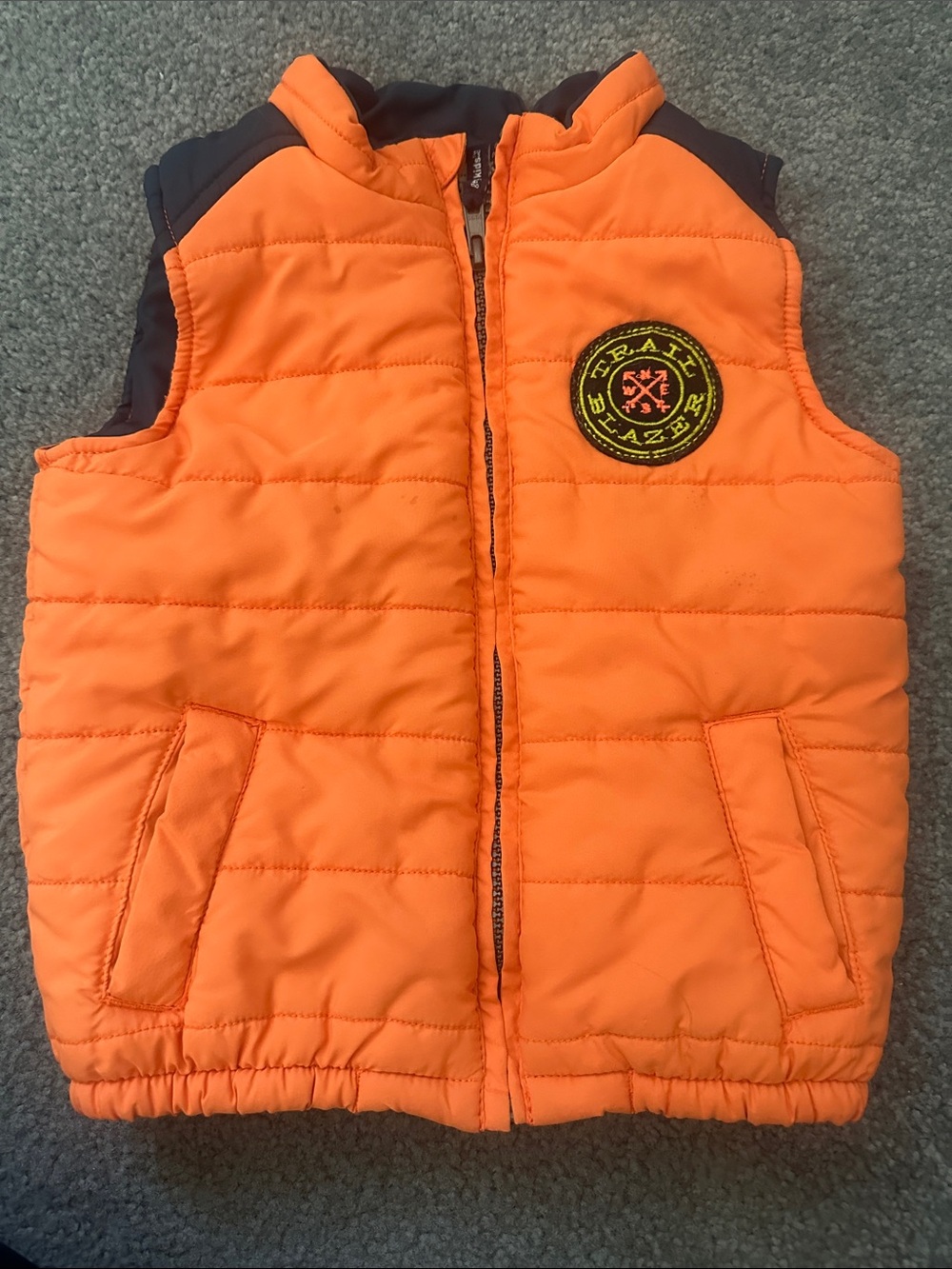 VINTAGE OshKosh Orange Puffer Vest with Patch